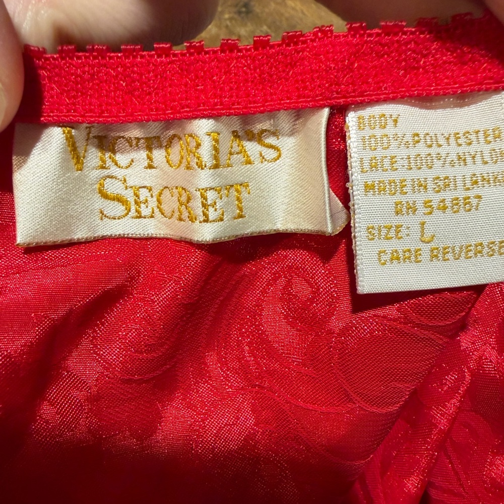Victoria's Secret Vintage Red Lingerie Set Size Large - Picture 5 of 5